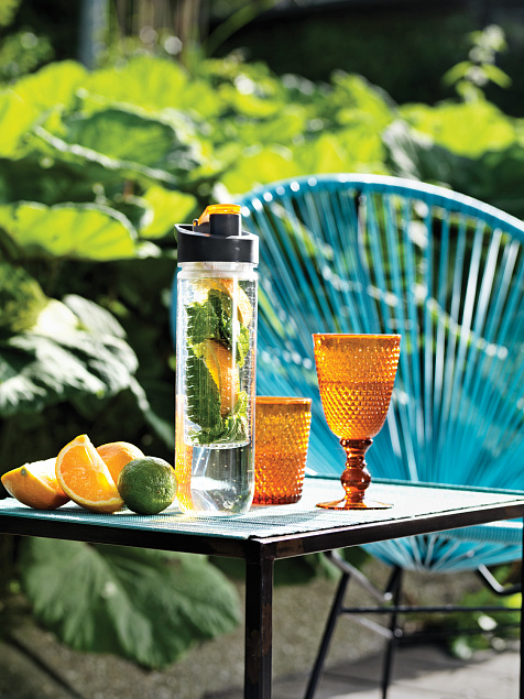 Бутылка для воды Tritan с контейнером для фруктов, 800 мл, оранжевый с логотипом в Балашихе заказать по выгодной цене в кибермаркете AvroraStore