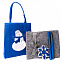 Набор подарочный NEWSPIRIT: сумка, свечи, плед, украшение, синий с логотипом в Балашихе заказать по выгодной цене в кибермаркете AvroraStore