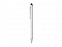 Ручка-стилус шариковая Charleston, серебристый, черные чернила с логотипом в Балашихе заказать по выгодной цене в кибермаркете AvroraStore