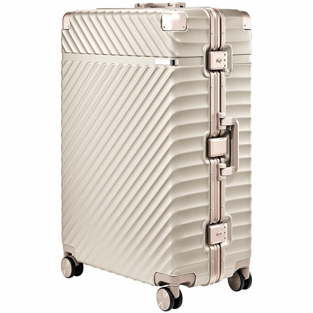 Чемодан Aluminum Frame PC Luggage V1, золотистый с логотипом в Балашихе заказать по выгодной цене в кибермаркете AvroraStore