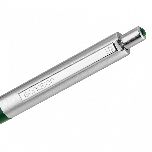 Ручка шариковая Senator Point Metal, зеленая с логотипом в Балашихе заказать по выгодной цене в кибермаркете AvroraStore