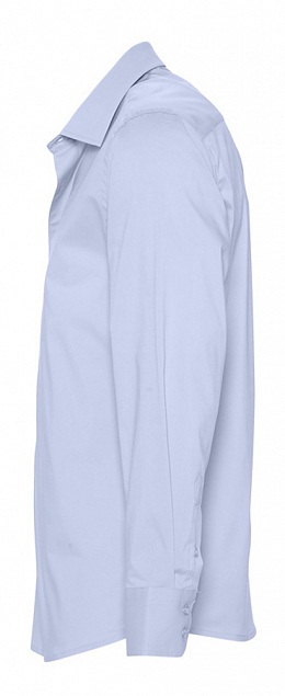 Рубашка мужская с длинным рукавом BRIGHTON, голубая с логотипом в Балашихе заказать по выгодной цене в кибермаркете AvroraStore