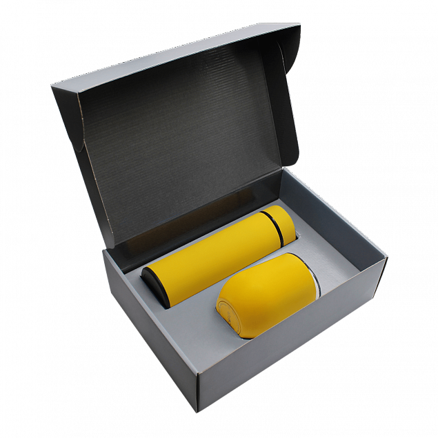 Набор Hot Box CS grey (желтый) с логотипом в Балашихе заказать по выгодной цене в кибермаркете AvroraStore