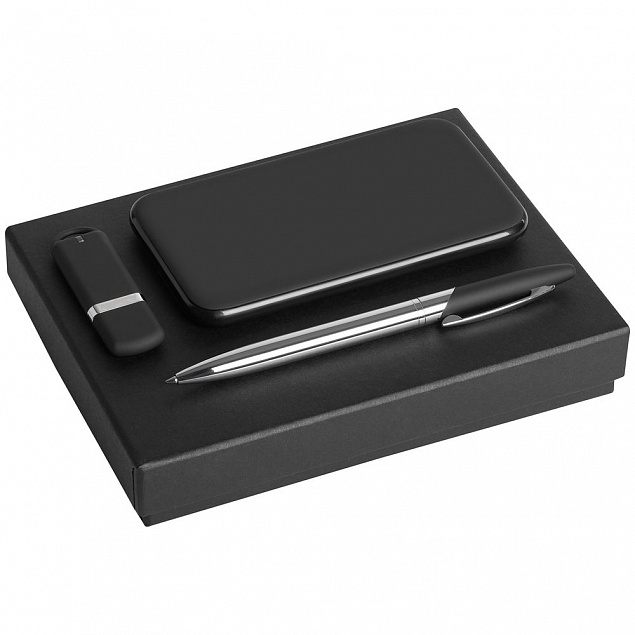 Коробка Slender, большая, черная с логотипом в Балашихе заказать по выгодной цене в кибермаркете AvroraStore