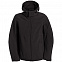 Куртка мужская Hooded Softshell черная с логотипом в Балашихе заказать по выгодной цене в кибермаркете AvroraStore