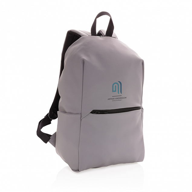 Рюкзак для ноутбука из гладкого полиуретана, 15.6" с логотипом в Балашихе заказать по выгодной цене в кибермаркете AvroraStore