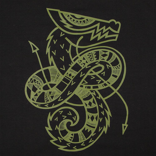 Толстовка «Полинезийский дракон», черная с логотипом в Балашихе заказать по выгодной цене в кибермаркете AvroraStore
