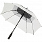 Квадратный зонт-трость Octagon, черный с белым с логотипом в Балашихе заказать по выгодной цене в кибермаркете AvroraStore
