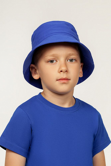 Панама детская Bizbolka Challenge Kids, голубая с логотипом в Балашихе заказать по выгодной цене в кибермаркете AvroraStore