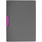 Папка Duraswing Color, серая с розовым клипом с логотипом в Балашихе заказать по выгодной цене в кибермаркете AvroraStore