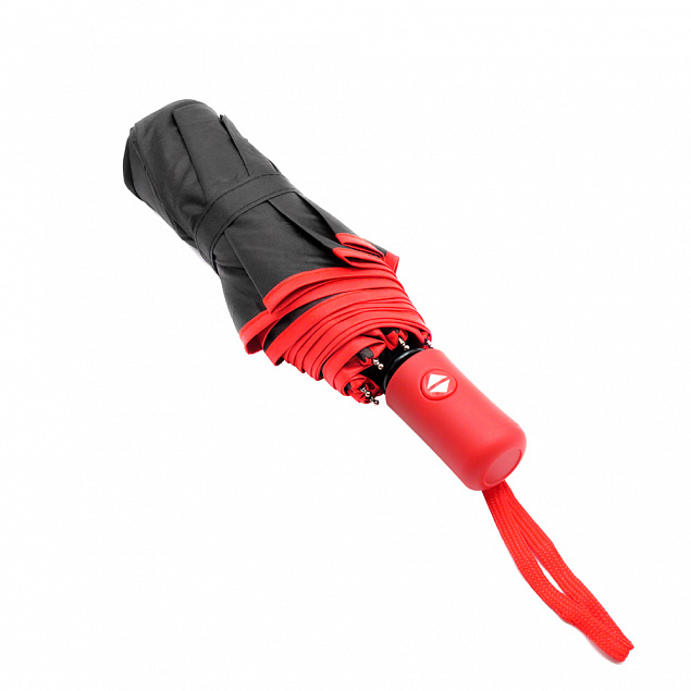 Противоштормовой автоматический зонт Line, красный с логотипом в Балашихе заказать по выгодной цене в кибермаркете AvroraStore
