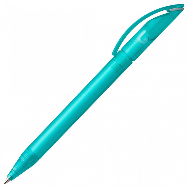 Ручка шариковая Prodir DS3 TFF Ring, бирюзовая с серым с логотипом в Балашихе заказать по выгодной цене в кибермаркете AvroraStore