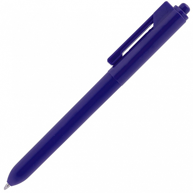 Ручка шариковая Hint, синяя с логотипом в Балашихе заказать по выгодной цене в кибермаркете AvroraStore