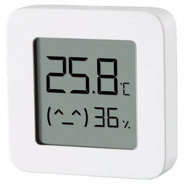 Датчик температуры и влажности Mi Temperature and Humidity Monitor 2, белый с логотипом в Балашихе заказать по выгодной цене в кибермаркете AvroraStore