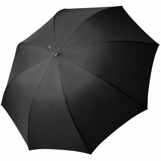 Зонт-трость Fiber Flex, черный с логотипом в Балашихе заказать по выгодной цене в кибермаркете AvroraStore