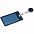 Чехол для пропуска с ретрактором Devon, синий с логотипом в Балашихе заказать по выгодной цене в кибермаркете AvroraStore