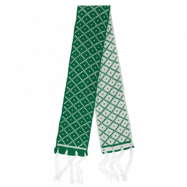 Вязаный шарфик Dress Cup, зеленый с логотипом в Балашихе заказать по выгодной цене в кибермаркете AvroraStore