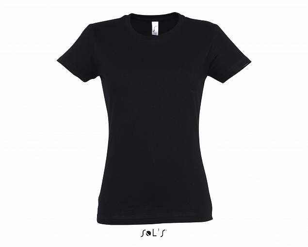 Фуфайка (футболка) IMPERIAL женская,Глубокий черный 3XL с логотипом в Балашихе заказать по выгодной цене в кибермаркете AvroraStore