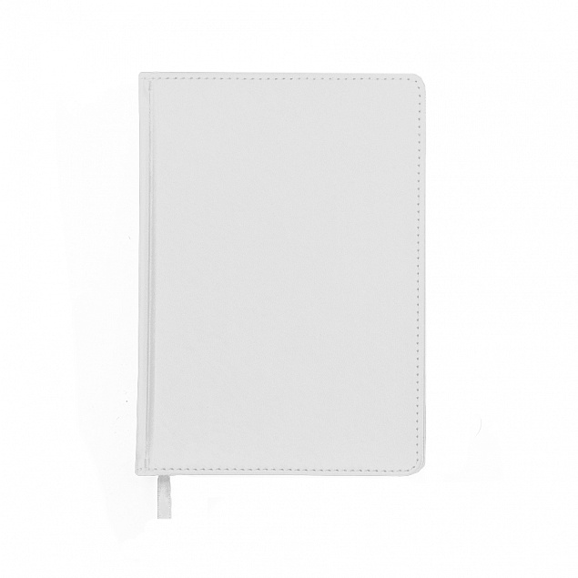Ежедневник недатированный Campbell, А5,  белый, белый блок с логотипом в Балашихе заказать по выгодной цене в кибермаркете AvroraStore