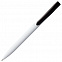Ручка шариковая Pin, белая с черным с логотипом в Балашихе заказать по выгодной цене в кибермаркете AvroraStore