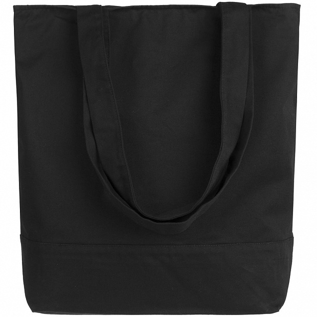 Сумка для покупок на молнии Shopaholic Zip, черная с логотипом в Балашихе заказать по выгодной цене в кибермаркете AvroraStore