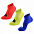 Набор из 3 пар спортивных носков Monterno Sport, красный, зеленый и синий с логотипом в Балашихе заказать по выгодной цене в кибермаркете AvroraStore