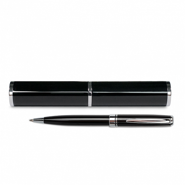 Набор ручка Tesoro c футляром, черный с логотипом в Балашихе заказать по выгодной цене в кибермаркете AvroraStore