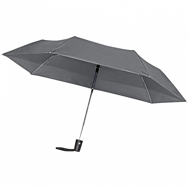 Зонт складной Hit Mini AC, серый с логотипом в Балашихе заказать по выгодной цене в кибермаркете AvroraStore