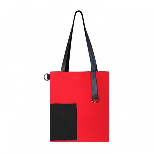 Шоппер Superbag Color (красный с чёрным) с логотипом в Балашихе заказать по выгодной цене в кибермаркете AvroraStore