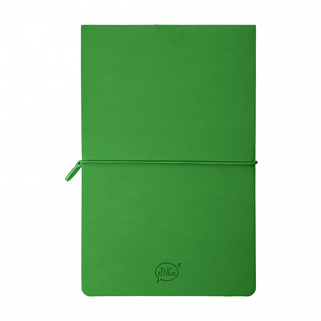 Бизнес-блокнот "Combi", 130*210 мм, бело-зеленый, кремовый форзац, гибкая обложка, в клетку/нелин с логотипом в Балашихе заказать по выгодной цене в кибермаркете AvroraStore