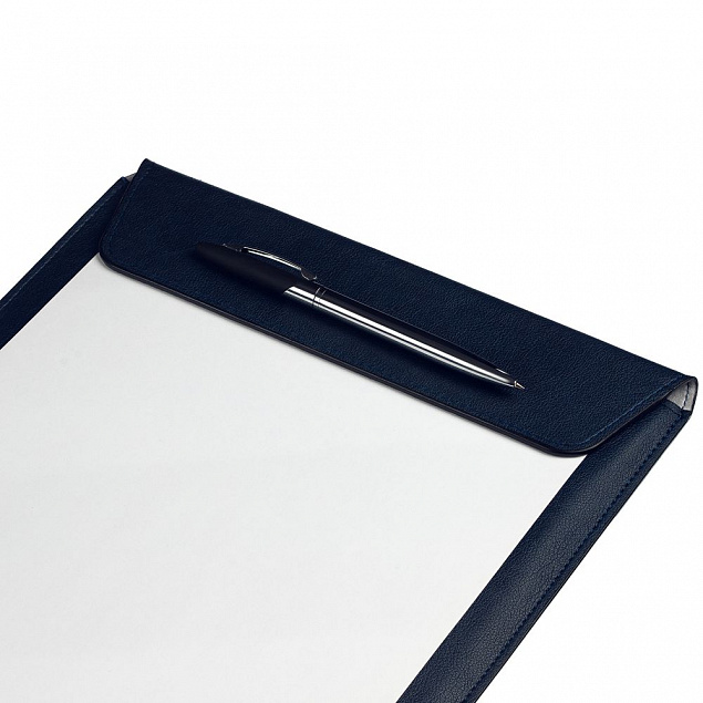 Папка-планшет для бумаг Petrus, темно-синяя с логотипом в Балашихе заказать по выгодной цене в кибермаркете AvroraStore