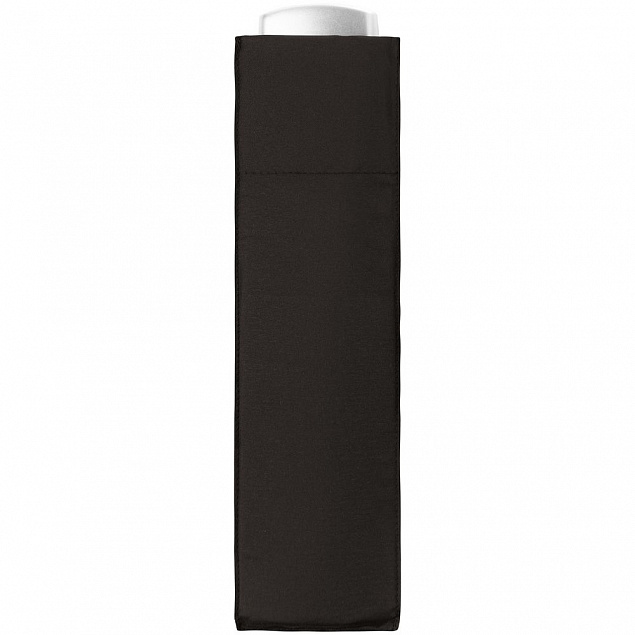 Зонт складной Fiber Alu Flach, черный с логотипом в Балашихе заказать по выгодной цене в кибермаркете AvroraStore