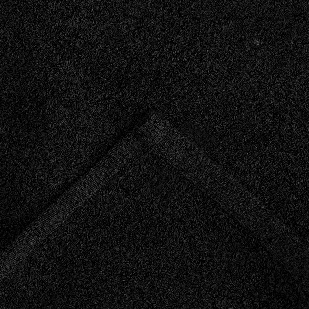 Полотенце махровое «Юнона», малое, черное с логотипом в Балашихе заказать по выгодной цене в кибермаркете AvroraStore
