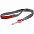 Лента для бейджа с ретрактором Devon, серая с красным с логотипом в Балашихе заказать по выгодной цене в кибермаркете AvroraStore