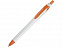 Ручка шариковая Каприз белый/оранжевый с логотипом в Балашихе заказать по выгодной цене в кибермаркете AvroraStore