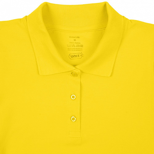 Рубашка поло женская Virma Lady, желтая с логотипом в Балашихе заказать по выгодной цене в кибермаркете AvroraStore
