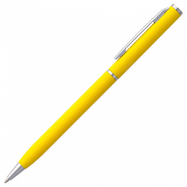 Ручка шариковая Hotel Chrome, ver.2, желтая с логотипом в Балашихе заказать по выгодной цене в кибермаркете AvroraStore