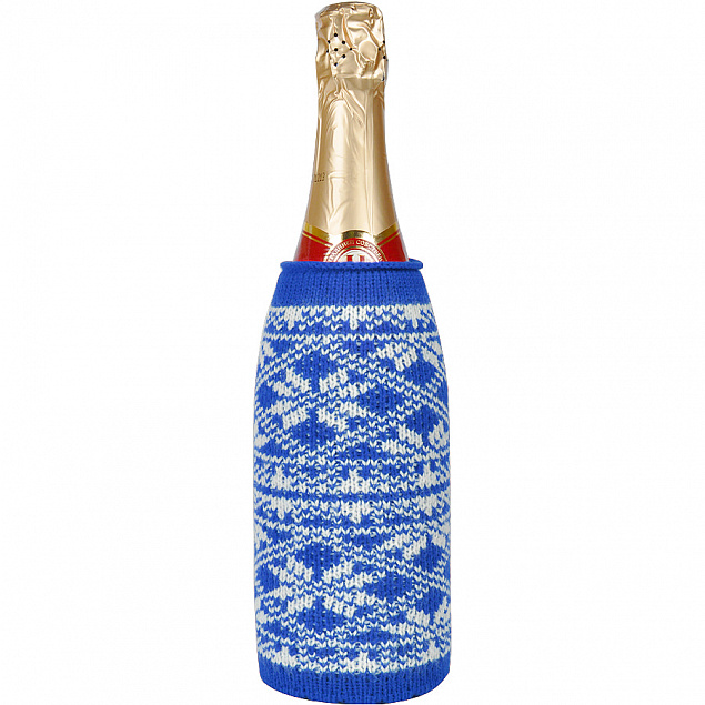 Чехол вязаный на бутылку/термос "Зимний орнамент" с логотипом в Балашихе заказать по выгодной цене в кибермаркете AvroraStore