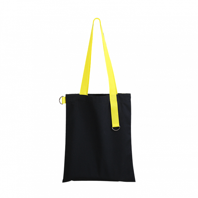 Шопер Superbag black (чёрный с жёлтым) с логотипом в Балашихе заказать по выгодной цене в кибермаркете AvroraStore