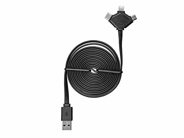 USB-переходник XOOPAR W CABLE 3 в 1  с логотипом в Балашихе заказать по выгодной цене в кибермаркете AvroraStore