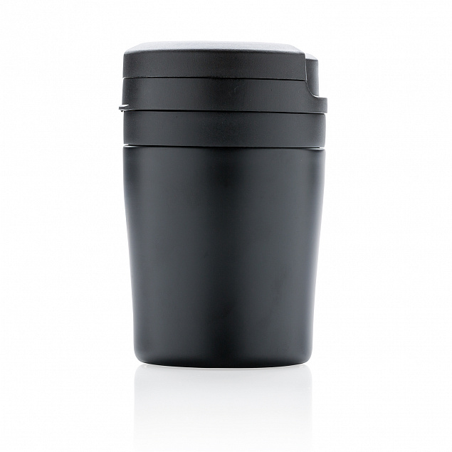 Термокружка с ручкой Coffee-to-go, черный с логотипом в Балашихе заказать по выгодной цене в кибермаркете AvroraStore