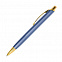 Шариковая ручка Cardin, лазурная/золото с логотипом в Балашихе заказать по выгодной цене в кибермаркете AvroraStore