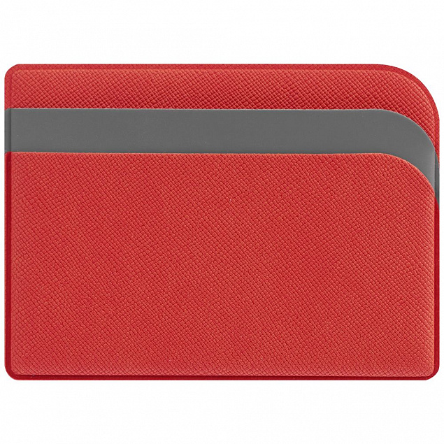 Чехол для карточек Dual, красный с логотипом в Балашихе заказать по выгодной цене в кибермаркете AvroraStore