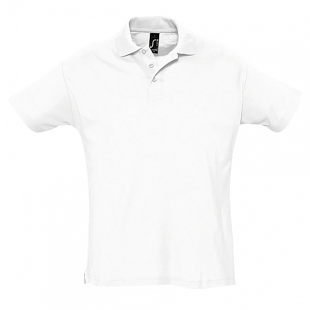 Поло мужское SUMMER II, белый, XS, 100% хлопок, 170 г/м2 с логотипом в Балашихе заказать по выгодной цене в кибермаркете AvroraStore