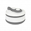 Стакан складной BUTTON;  300 мл, силикон, серый с логотипом в Балашихе заказать по выгодной цене в кибермаркете AvroraStore