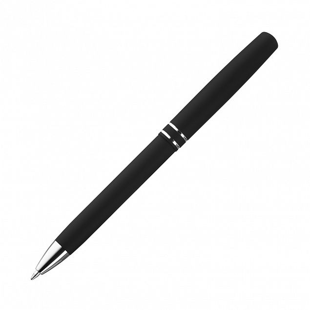 Шариковая ручка Consul, черная с логотипом в Балашихе заказать по выгодной цене в кибермаркете AvroraStore