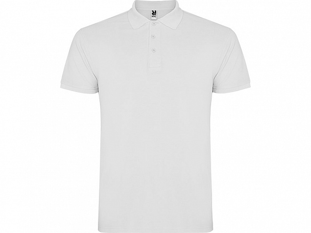 Рубашка поло Star мужская, белый с логотипом в Балашихе заказать по выгодной цене в кибермаркете AvroraStore