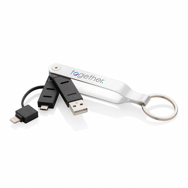 USB-кабель MFi 2 в 1 с логотипом в Балашихе заказать по выгодной цене в кибермаркете AvroraStore