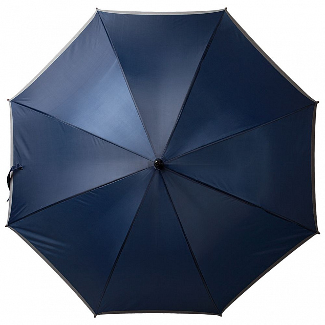 Зонт-трость светоотражающий Reflect, синий с логотипом в Балашихе заказать по выгодной цене в кибермаркете AvroraStore
