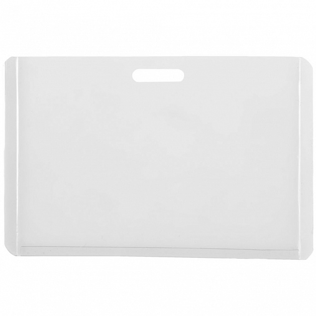 Карман для бейджа с лентой Indicate, белый с логотипом в Балашихе заказать по выгодной цене в кибермаркете AvroraStore